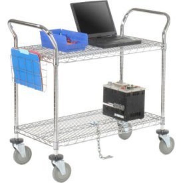 Nexel    Chrome ESD Utility Cart, 2 Shelf, 24
